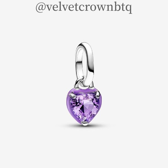 Pandora Pandora ME Purple Chakra Heart Mini Dangle Charm - Picture 2 of 3